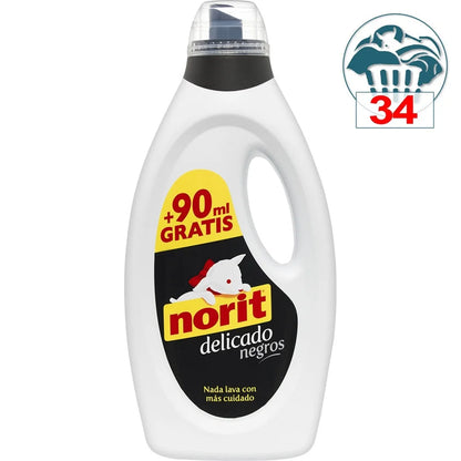 🖤 Norit Delicado Negro – Detergente Líquido para Ropa Oscura | Mantiene el Negro Intenso | Pack 3 Unidades